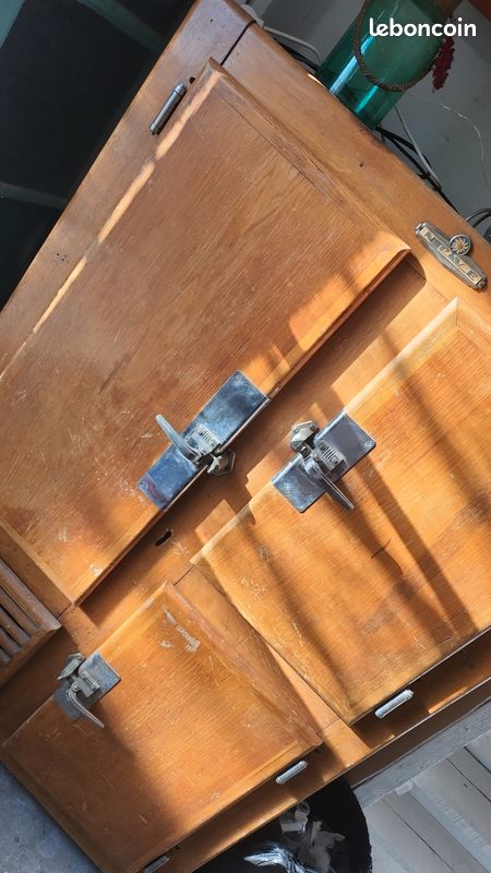 Frigo ancien en chêne masif (image 2)