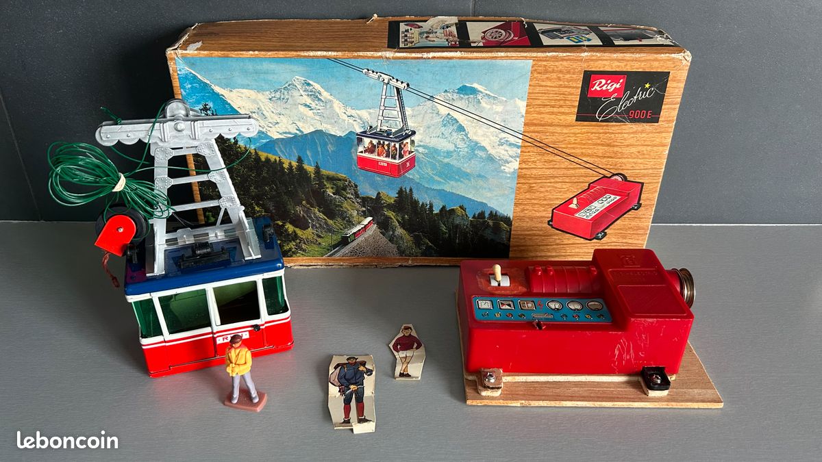 Jouet En Tôle Lehmann – Téléphérique Rigi #900 – Avec Boîte Et Mode D'emploi – Vintage