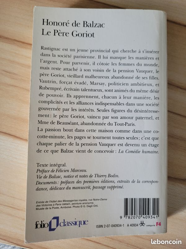 Le père Goriot Balzac folio (image 2)
