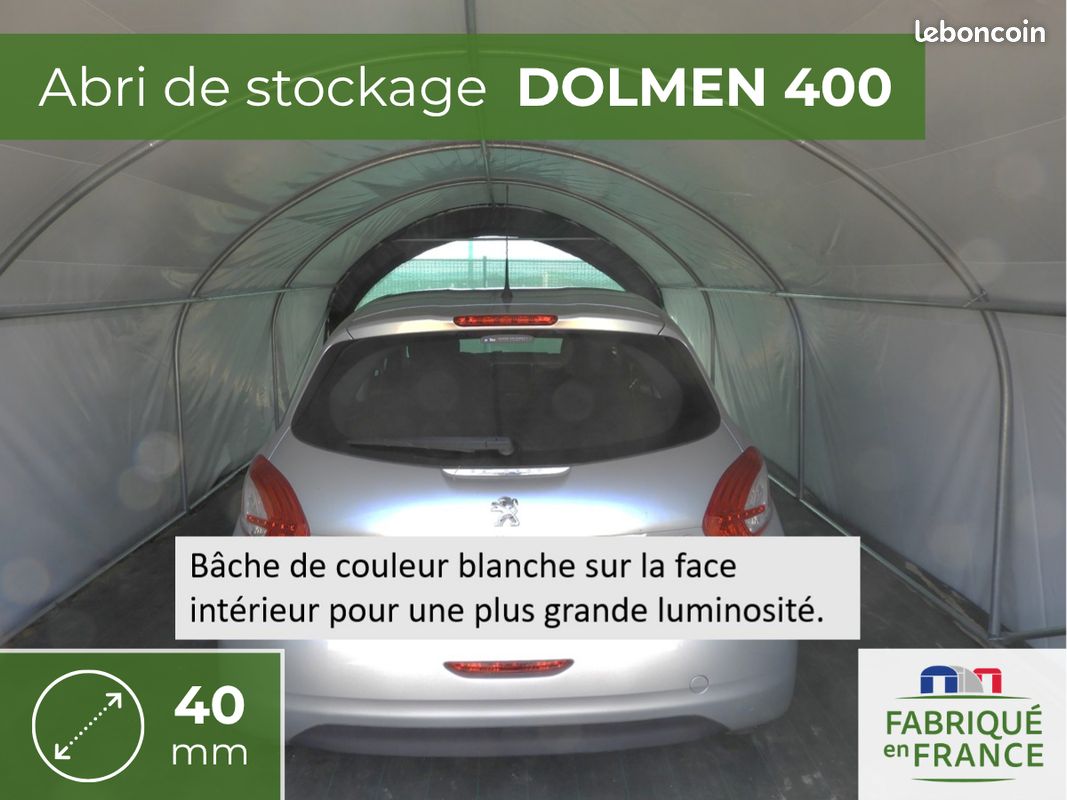 Tunnel de stockage 4 m – Matériel, bois, animaux (image 2)