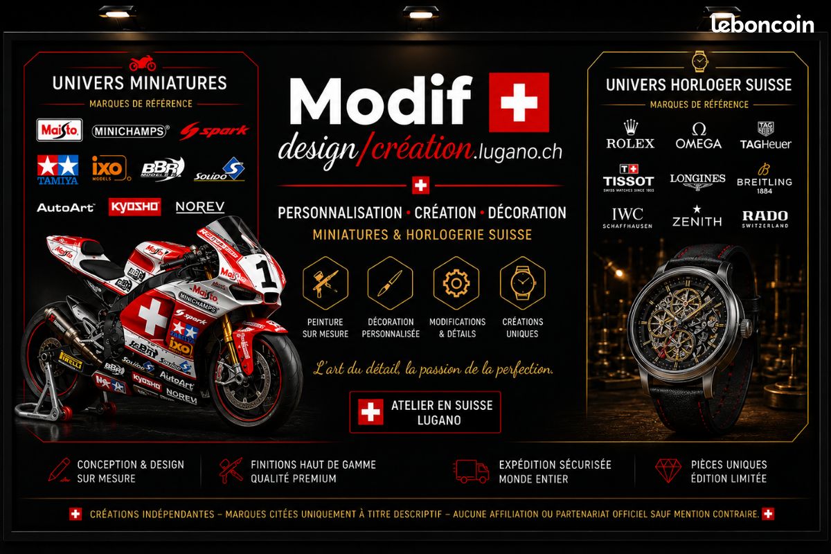 Miniature moto 1.6 design création. Lugano (image 2)