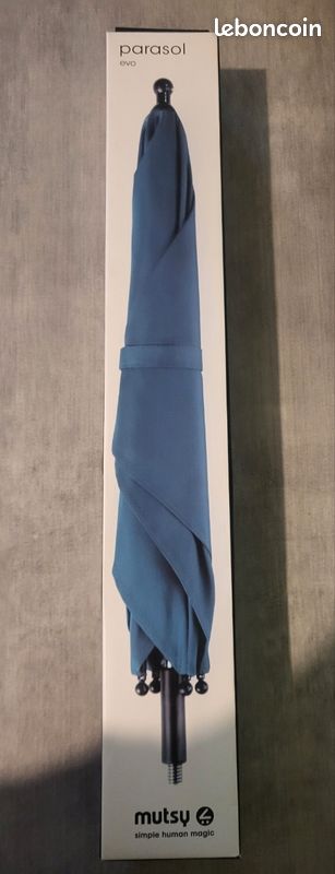 Ombrelle pour pousette marque mutsy couleur gris clair parasol evo - neuf (image 2)