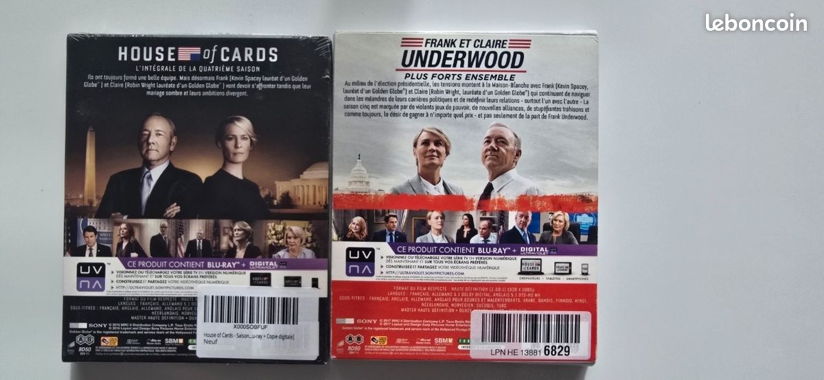 Blu-ray HOUSE OF CARDS saison 1 à 5 (image 4)