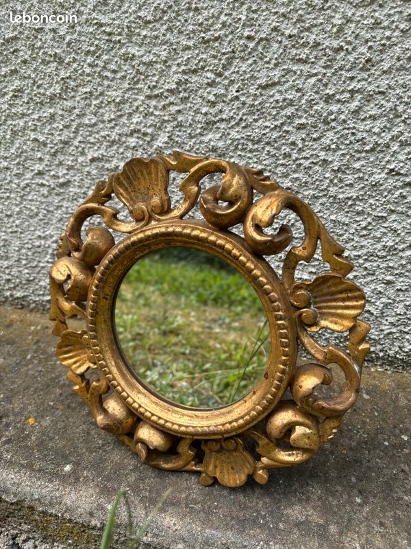 Lot De 4 Miroirs Vintage Dorés Pour Déco Murale - Formes Variées (ovale, Bouclier, Avec Poignées) - Style Rétro, Parfait Pour Salon, Salle De Bain