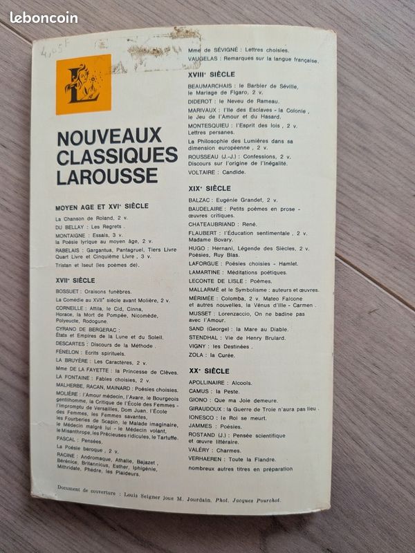Lot de 2 livres : les misérables de Victor Hugo et le bourgeois gentilhomme de Molière (image 13)