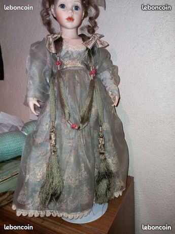 Grande Poupée Ancienne 60 Cm – Yeux Fixes – Porcelaine Et Celluloïd – France