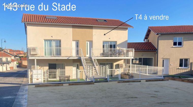 T4 81m2 en duplex avec balcon et parking