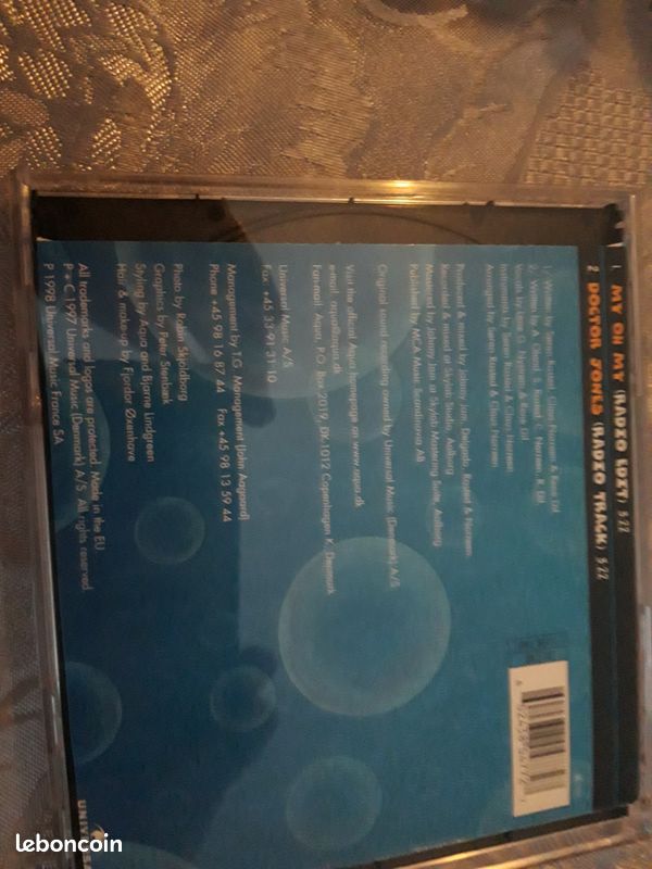 CD 2 titres AQUA MY OH MY (image 2)