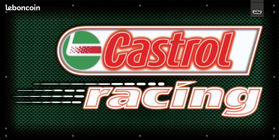 ENSEIGNE lumineuse LED 100x50cm CASTROL RACING HUILE COMPETITION SPORT RACE RACING COURSE (image 1)