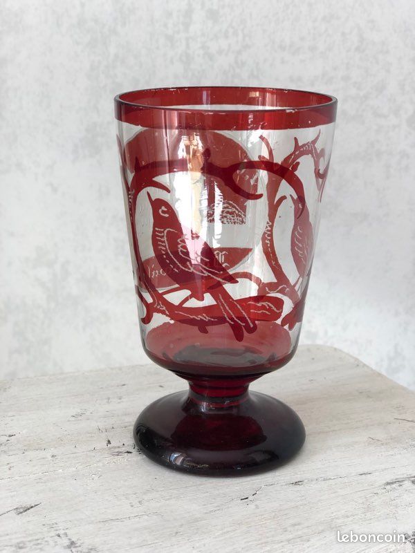 🦋beau verre ancien cristal de bohème 🦋 (image 1)