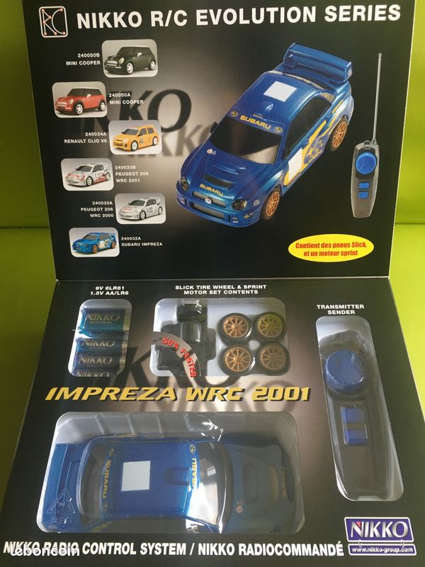 Voitures RC Nikko Vintage 2001 - Peugeot 206 WRC Et Subaru Impreza WRC, 1:10, Électrique 4WD, En Boîte (Pour Pièces)
