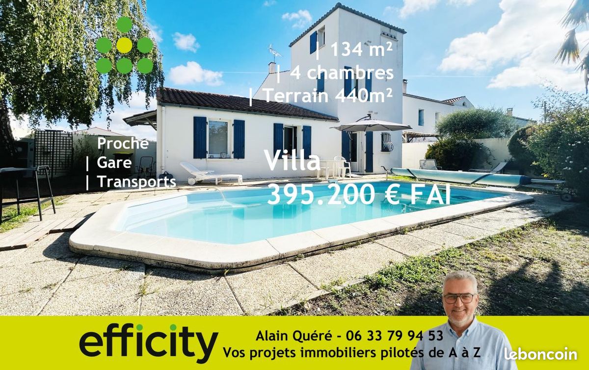 Maison 5 pièces 134 m² · à La Jarrie · 134 m² · 395 200 €