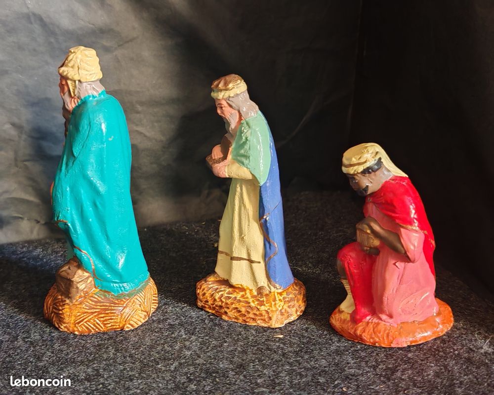 Ancien Santon Devineau – Melchior (Roi Mage) – Hauteur 9 Cm – Crèche