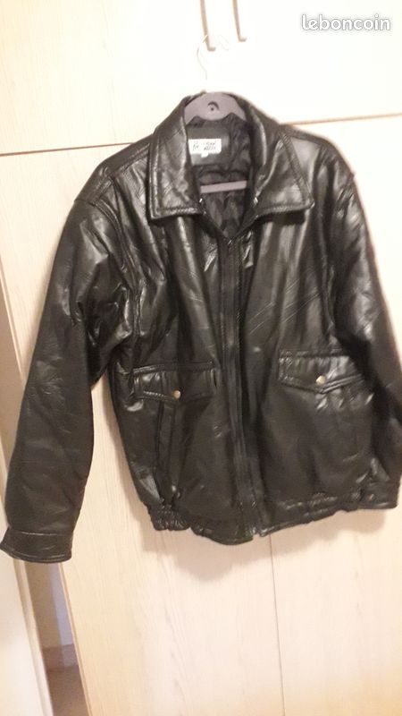 Blouson pilote cuir noir neuf (image 2)