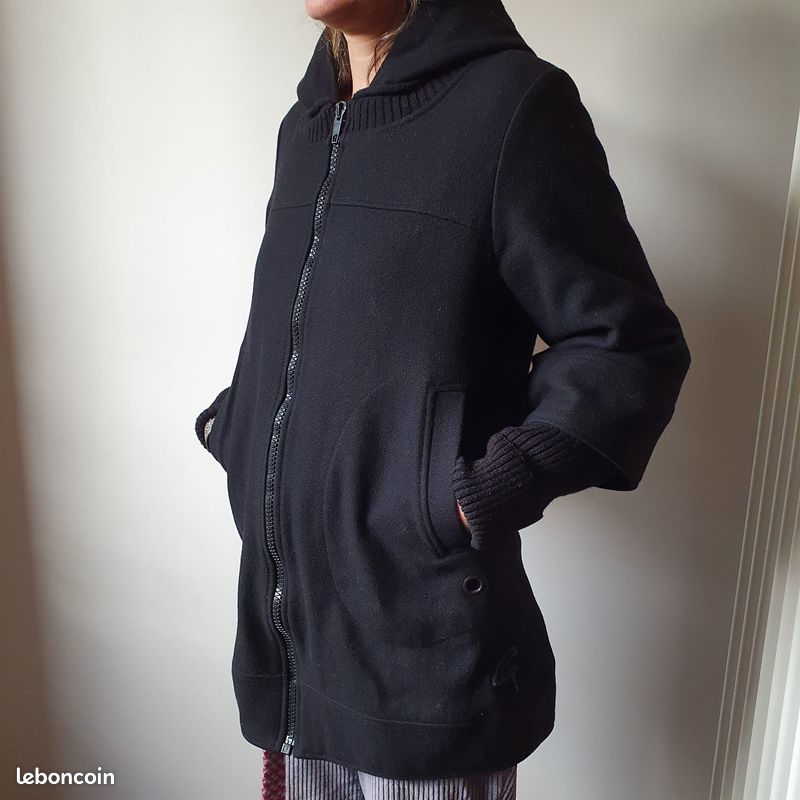 Manteau Cop-Copine Modèle Oxalide En Laine - Taille 36 - Noir - Excellent état - Pardessus Confortable