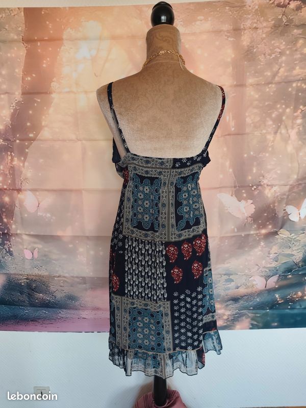 Robe d'été a bretelles originale La fee maraboute Taille XL (image 8)