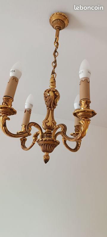 Lustre laiton 4 branches (image 1)