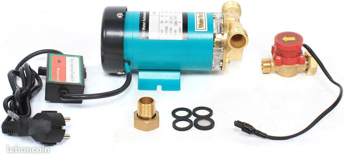 Pompe à Eau Surpresseur 90W - Boost Pressure Douche Et Jardin - Automatique 20L/min - 220V