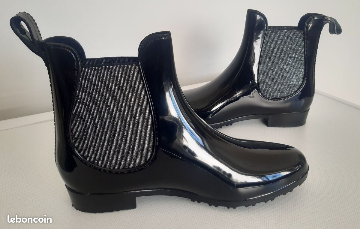 Vends boots bottines de pluie femme Les Tropeziennes, T 40