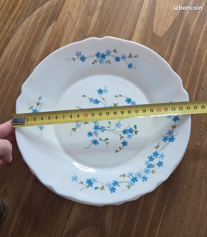 6 Petites assiettes Arcopal blanches made in France
