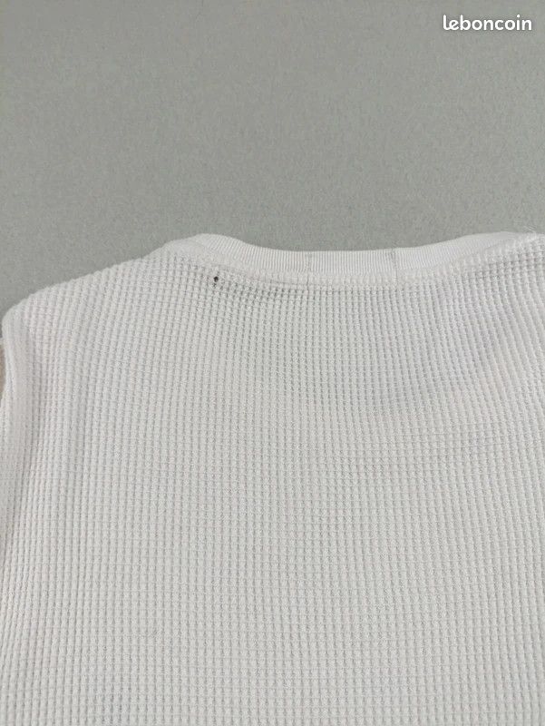 Pull / Sweat col rond Ralph Lauren blanc taille XL pour homme logo brodé, coupe unisexe (image 10)