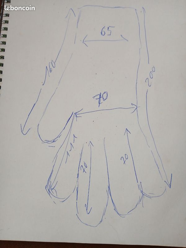 Gants laine artisanale taille S (image 3)