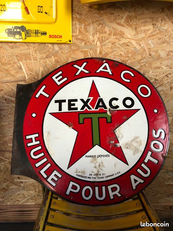 Plaque émaillée Publicitaire Texaco – Originale, Neuve