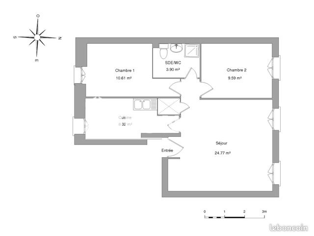 Appartement 3 pièces 56 m² · à Agen · 56 m² · 475 €/mois