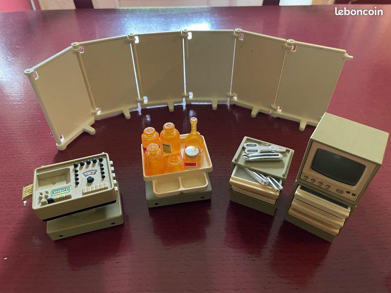Lot Playmobil Geobra 80s - Chambre D'hôpital Et D'enfants - 3459-A 3495-A 3417-A
