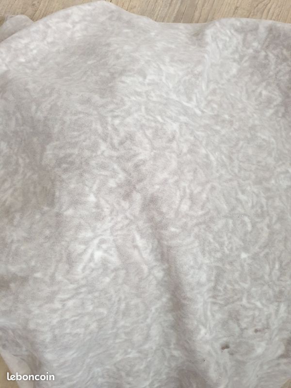 Coupon tissu polaire gris chiné clair (image 2)