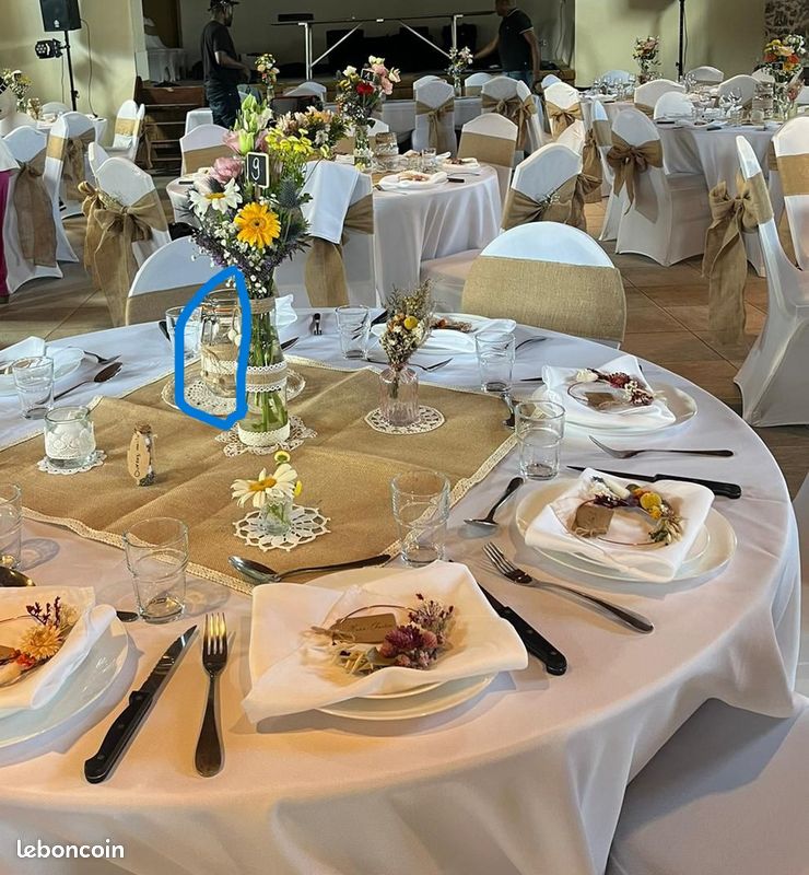 Table Ronde Mariage ChampÃªtre Chic Pas Cher Set De Table Rond En