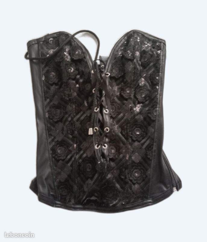 Bustier Corset Femme - Noir - Taille L - Neuf Sans Étiquettes - Pour Une Silhouette Sculptée