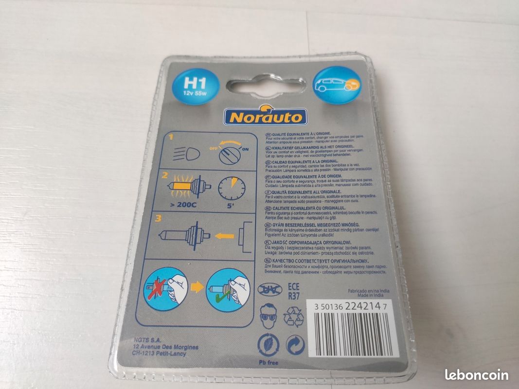 Ampoule halogène H1 12V 55W NORAUTO NEUF (LN44) (image 2)