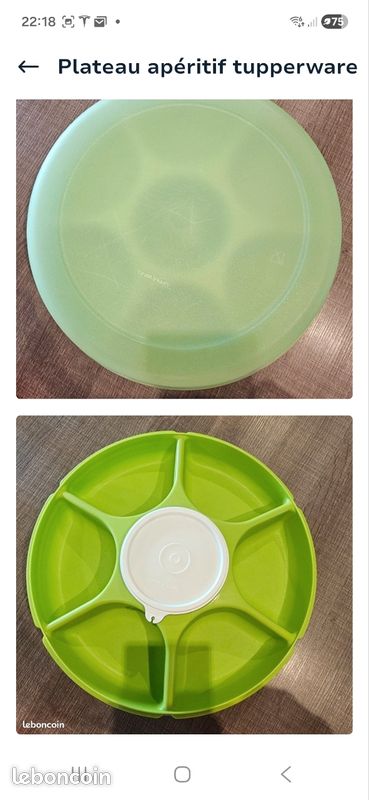 Plateau apéritif 3 coupelles en porcelaine