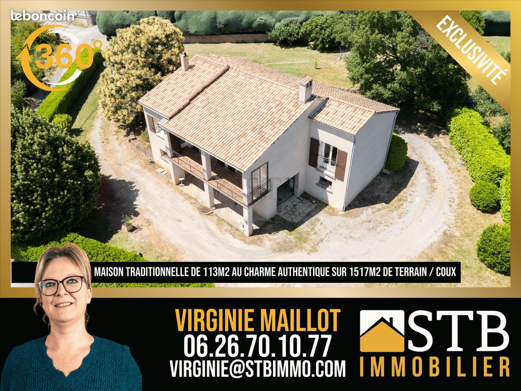 Maison 4 pièces 113 m² · à Coux · 113 m² · 263 000 €