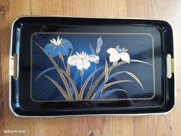 Plateau à Fleurs, Laque, Maki-e, Japon, ère Meiji (1868-1912