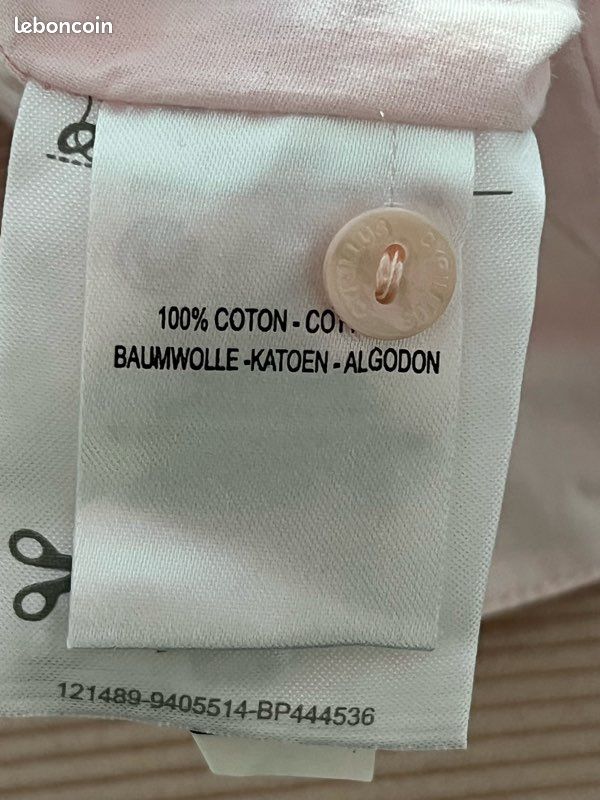 Salopette en velours rose coton fille 6 mois Cyrillus (image 14)