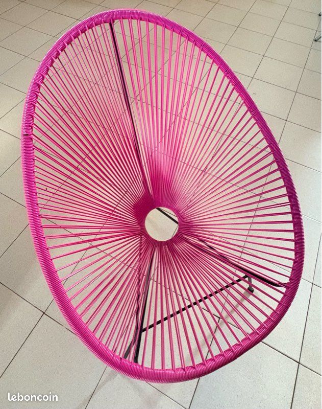 Fauteuil Acapulco rose – design moderne intérieur / extérieur (image 3)