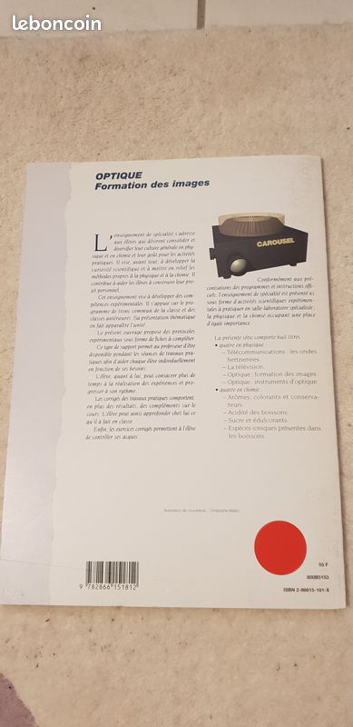 TERMINALE Enseignement de spécialité OPTIQUE Formation des images (image 2)