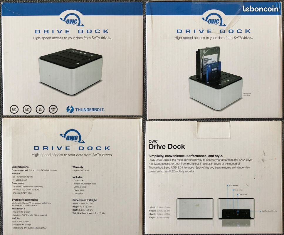 OWC Drive Dock SATA Thunderbolt 2 / USB 3.1 (image 1)