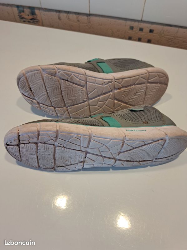 Ballerines de couleur grise et bleu (image 3)