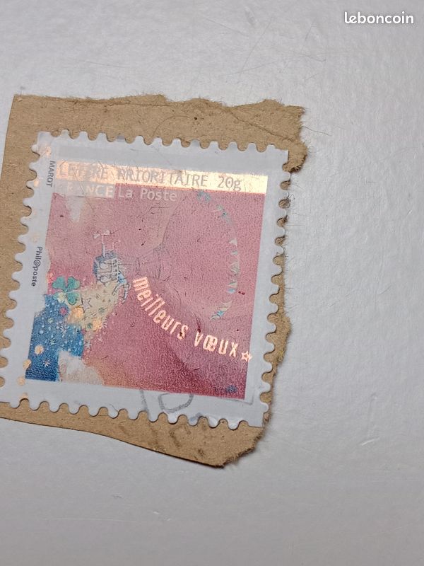 Timbre France oblitéré lettre 20g Autoadhesif yvert N° 383 Meilleurs Voeuxde 2009 (1) (image 1)