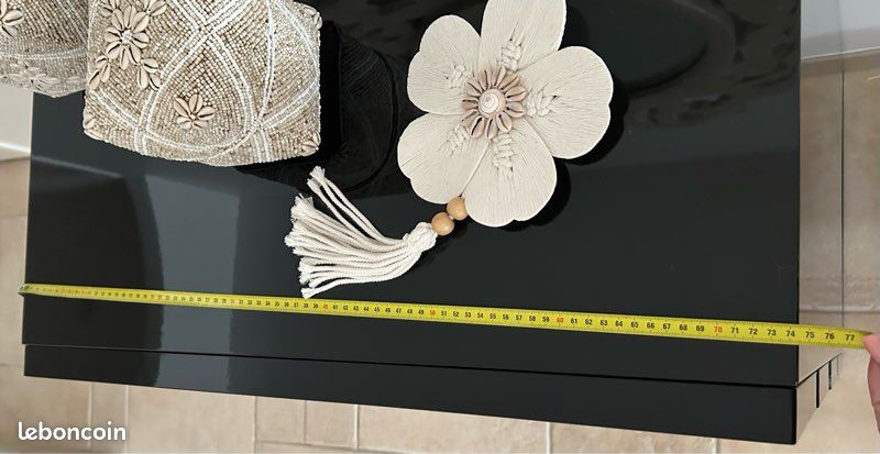 Grande commode laquée noire (image 7)