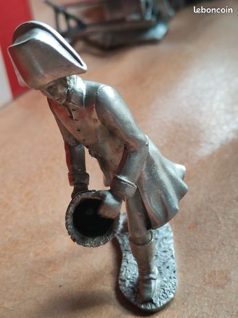 Figurine En Étain - Les Étains Du Prince - Austerlitz - Piqueur Cheval Et Selle