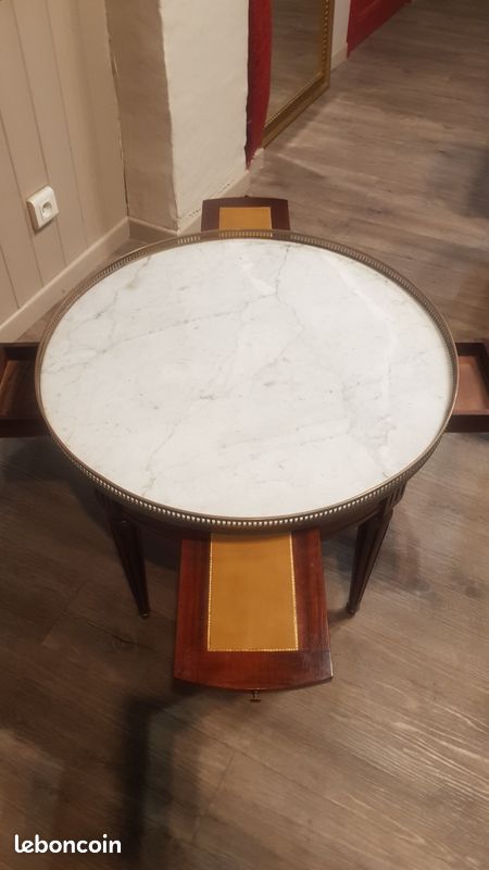 Table basse bouillotte Louis XVI (image 1)