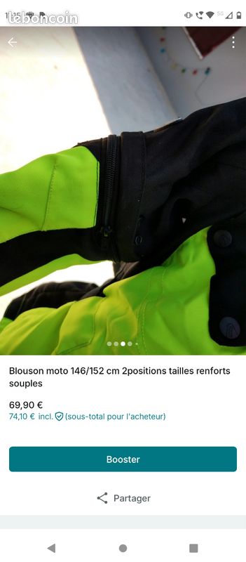 Blouson moto enfant ixs 146/152cm (image 9)