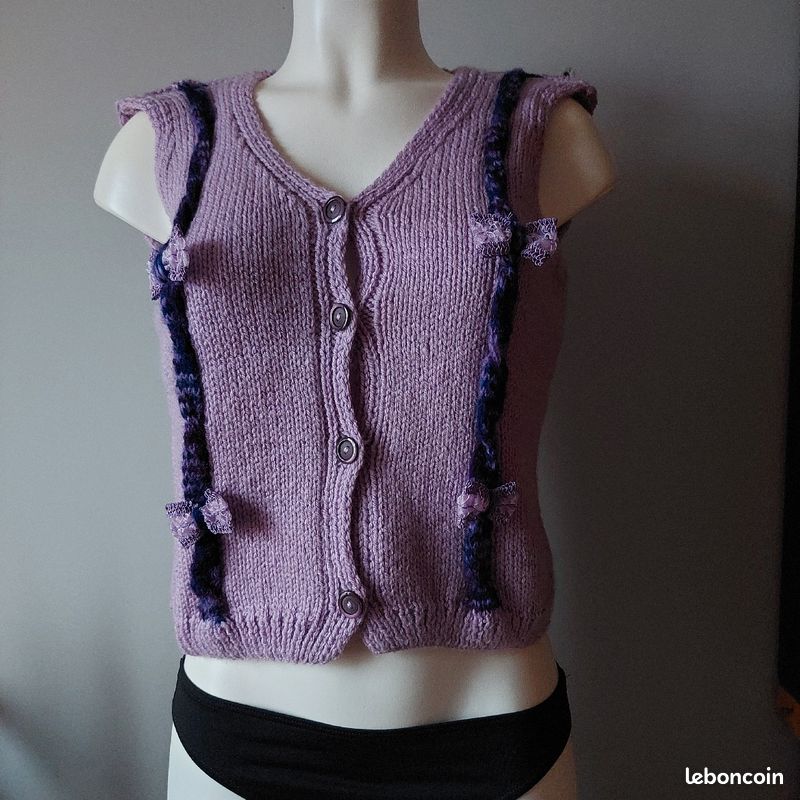 Gilet sans manches fait main Neuf (image 1)