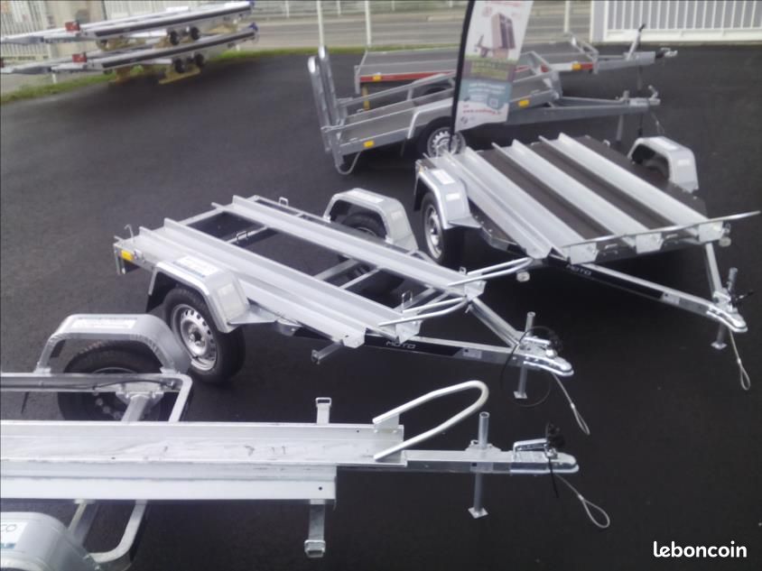 Remorque PORTE MOTO 500/750 kg 1, 2 et 3 RAILS 16 (image 2)