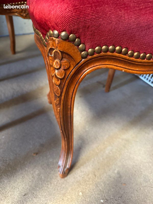 2 chaises vintage en velour (image 3)