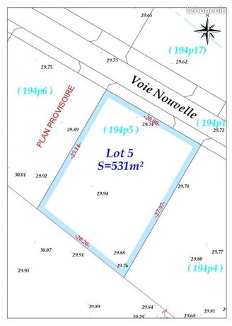 Terrain 531 m² Hazebrouck